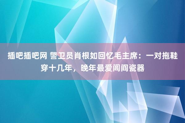 插吧插吧网 警卫员肖根如回忆毛主席：一对拖鞋穿十几年，晚年最爱闾阎瓷器