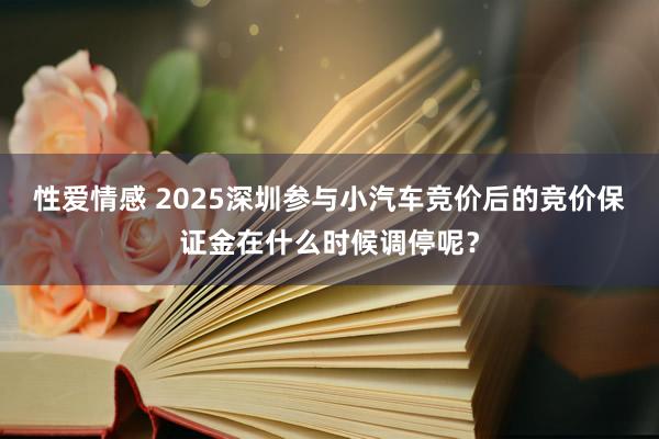 性爱情感 2025深圳参与小汽车竞价后的竞价保证金在什么时候调停呢？