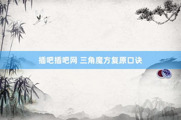 插吧插吧网 三角魔方复原口诀